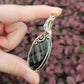 Hypersthene in 925 Solid Sterling Silver Handmade Wire-Wrap Pendant