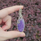 Charoite in 925 Solid Sterling Silver Handmade Wire-Wrap Pendant