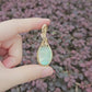 Mother Of Pearl Fluorite Doublet in 14K Gold Fill Handmade Wire-Wrap Pendant