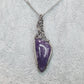 Lepidolite in Oxidised 925 Solid Sterling Silver Handmade Wire-Wrap Pendant